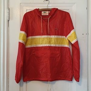Vintage Alligator Lacoste pull-over hooded windbreaker 🐊